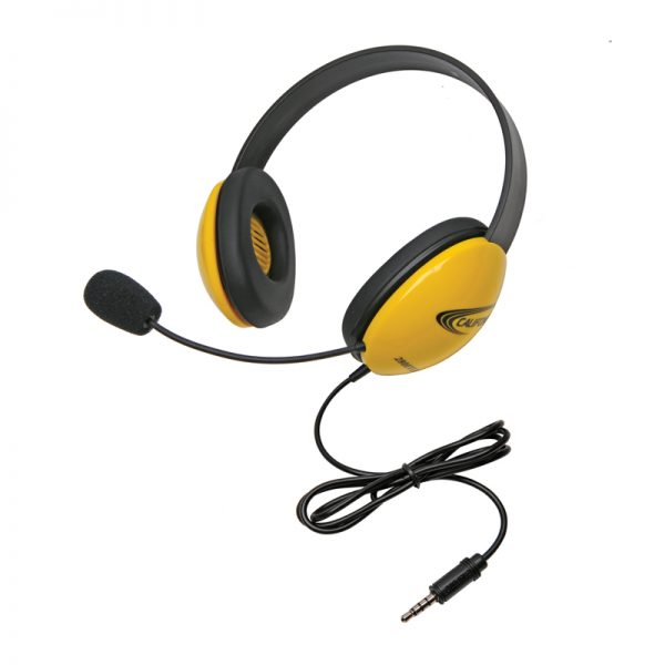 Califone Listening First™ Headsets with Single 3.5mm plugs, Yellow