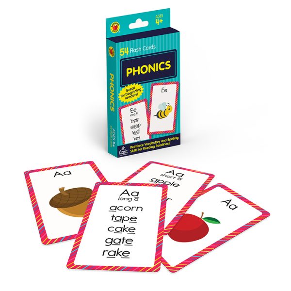 Brighter Child Phonics Flash Cards, 54 Cards