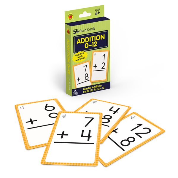 Brighter Child Addition 0 to 12 Flash Cards, 54 Cards