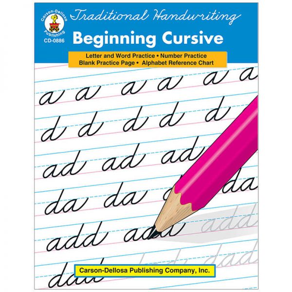 Carson Dellosa Education Traditional Handwriting: Beginning Cursive Resource Book, Grade 2-5, Paperback