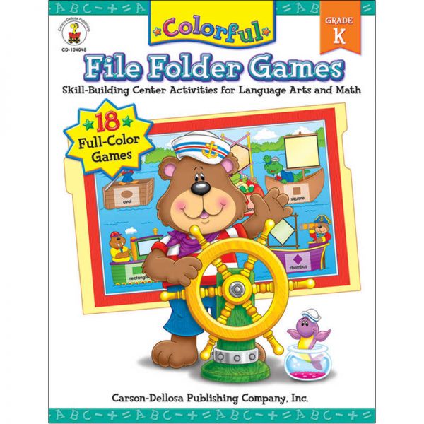 Carson Dellosa Education Colorful File Folder Games Resource Book, Grade K