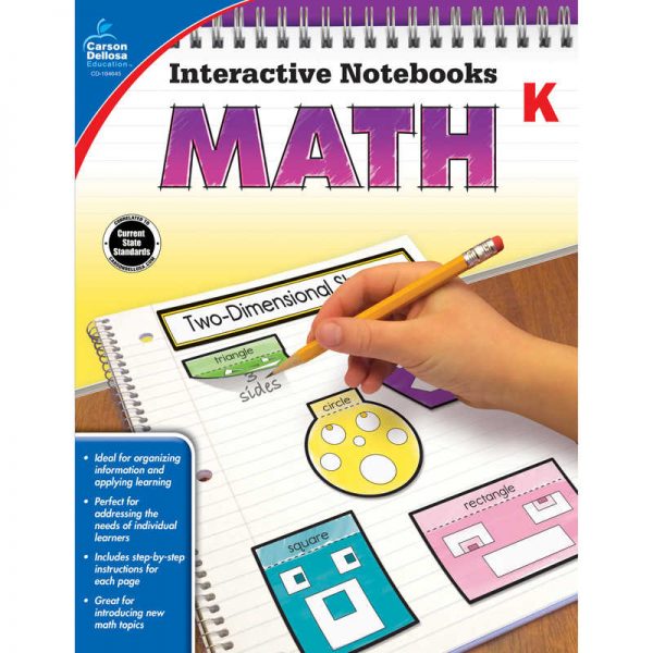 Carson Dellosa Education Interactive Notebooks: Math Resource Book, Grade K