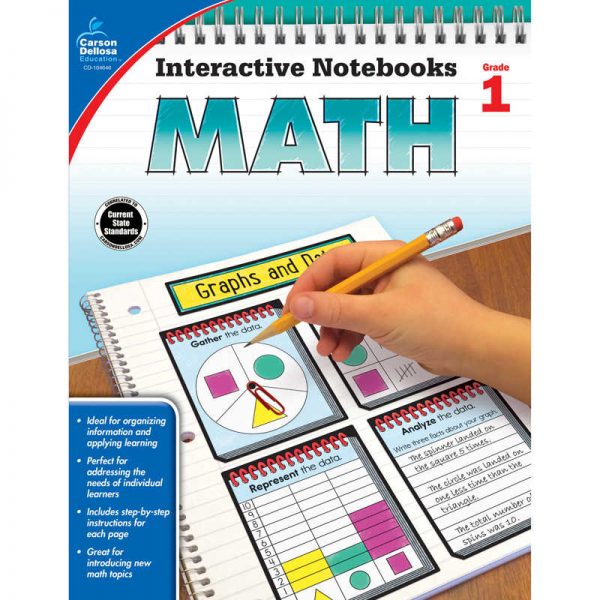 Carson Dellosa Education Interactive Notebooks: Math Resource Book, Grade 1
