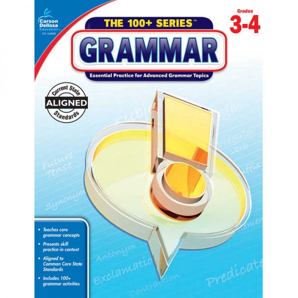 Carson Dellosa Education The 100+ Series™ Grammar Workbook, Grade 3-4, Paperback