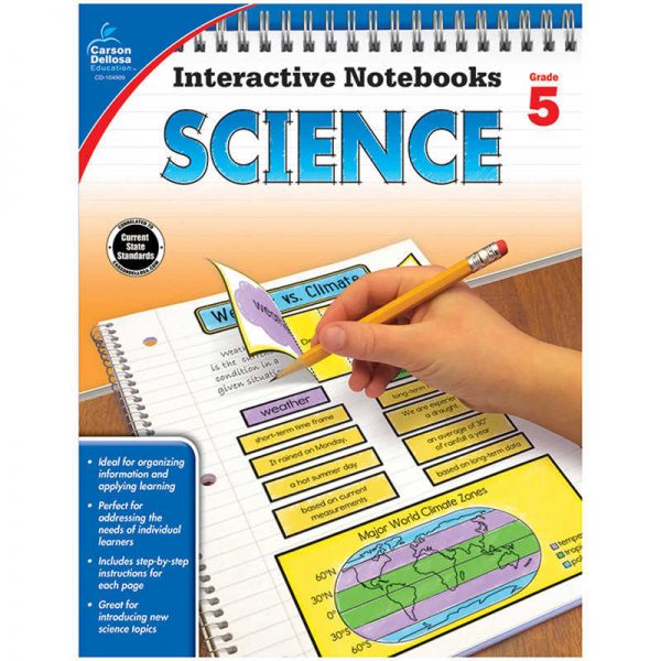 Carson Dellosa Education Interactive Notebooks: Science Resource Book, Grade 5