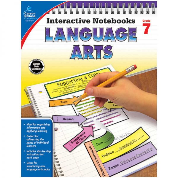 Carson Dellosa Education Interactive Notebooks: Language Arts Resource Book, Grade 7