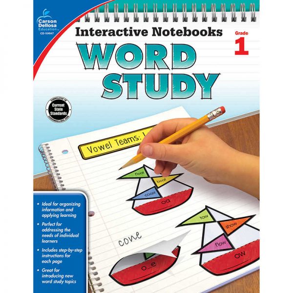 Carson Dellosa Education Interactive Notebooks: Word Study Resource Book, Grade 1