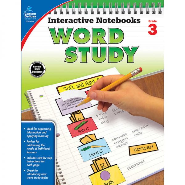 Carson Dellosa Education Interactive Notebooks: Word Study Resource Book, Grade 3