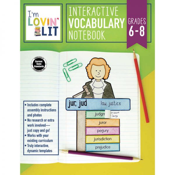 I'm Lovin' Lit Interactive Vocabulary Notebook Resource Book, Grades 6-8
