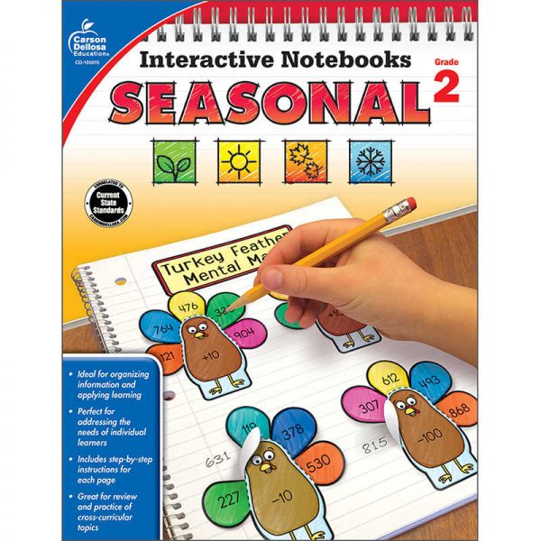 Carson Dellosa Education Interactive Notebooks: Seasonal Resource Book, Grade 2