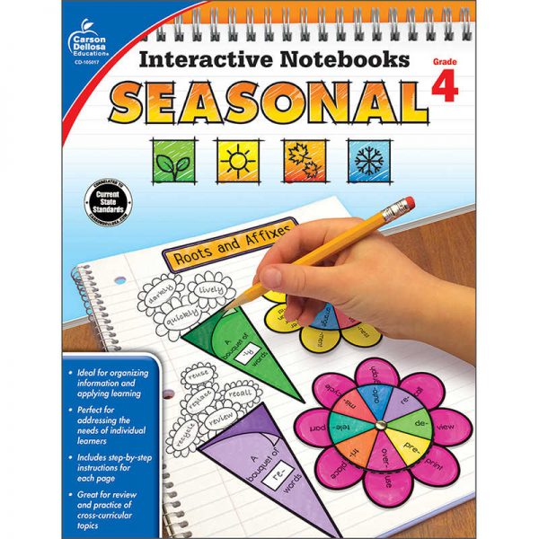 Carson Dellosa Education Interactive Notebooks: Seasonal Resource Book, Grade 4