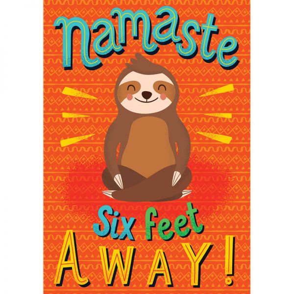 Carson Dellosa Education One World Namaste Six Feet Away! Poster