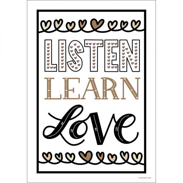 Schoolgirl Style™ Simply Stylish Listen Learn Love Poster