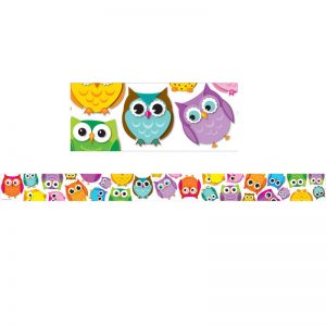 Carson Dellosa Education Colorful Owls Straight Border, 36'