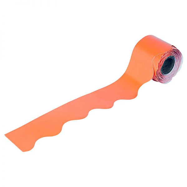 Carson Dellosa Education Orange Rolled Scalloped Border, 36'