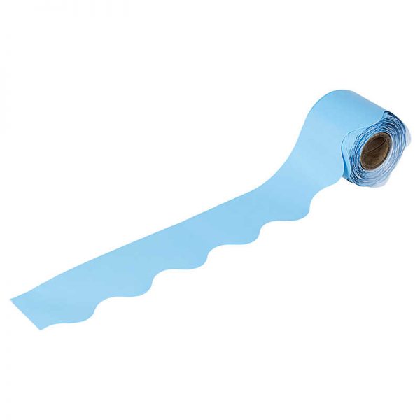 Carson Dellosa Education Light Blue Rolled Scalloped Border, 36'