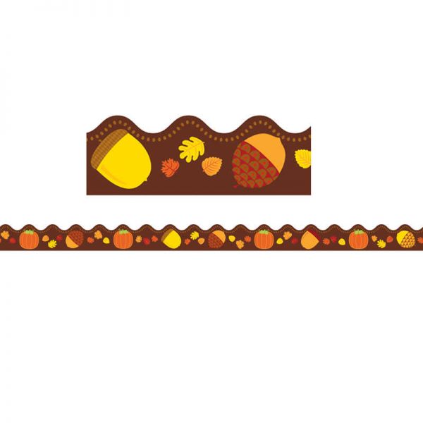 Carson Dellosa Education Acorns & Pumpkins Scalloped Border, 39 Feet