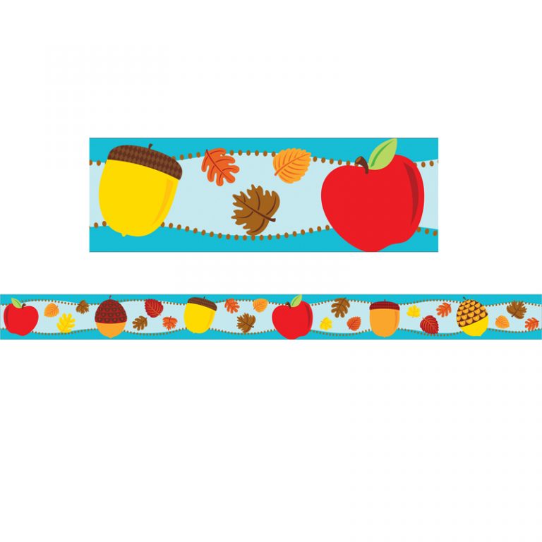 Carson Dellosa Education Apples & Acorns Straight Borders, 36'