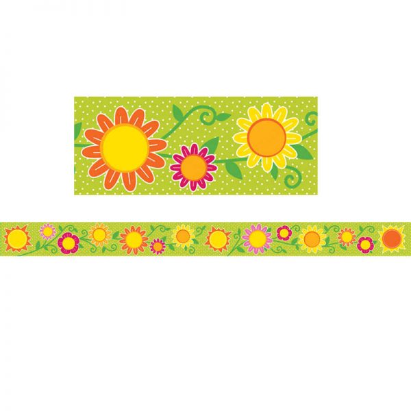 Carson Dellosa Education Sunshine & Flowers Straight Border, 36'