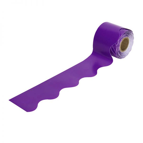 Carson Dellosa Education Purple Rolled Scalloped Border, 36'