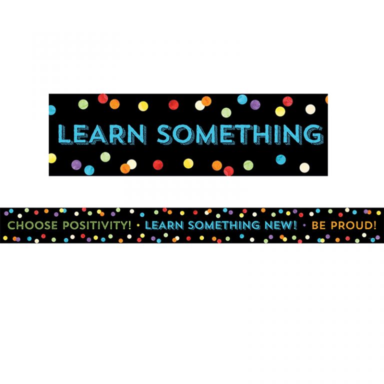 Carson Dellosa Education Celebrate Learning Think Positive Straight Border, 36 Feet