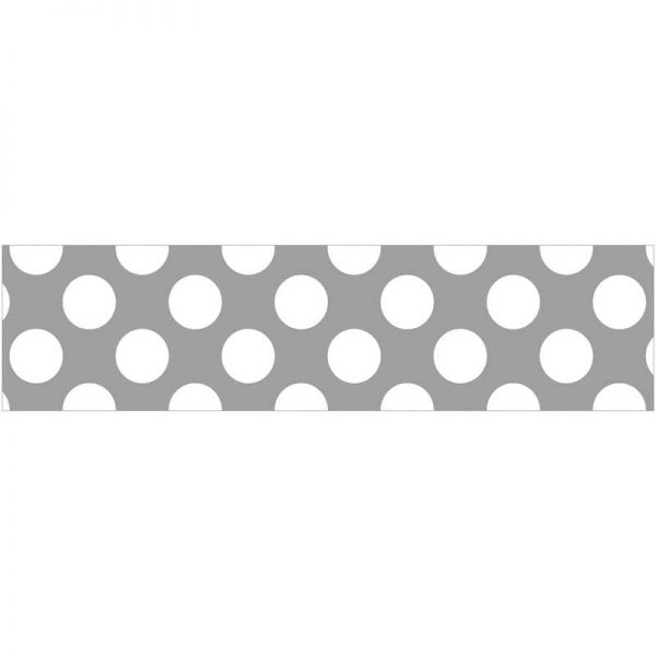 Carson Dellosa Education Gray with Polka Dots Straight Borders