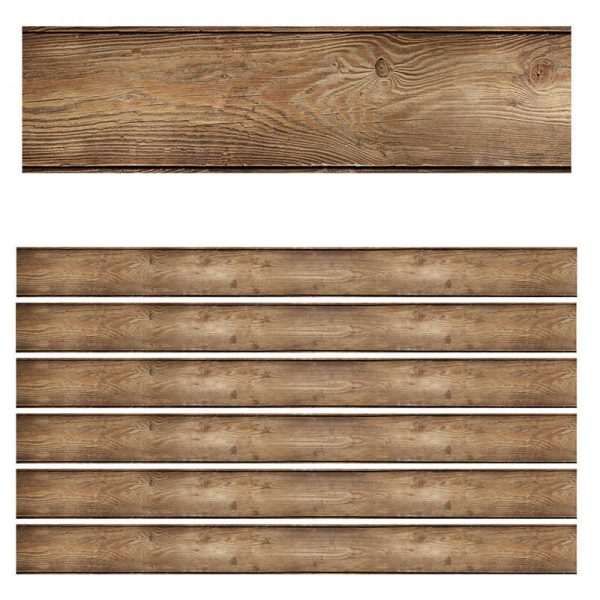Schoolgirl Style™ Woodland Whimsy Wood Grain Straight Border, 36 Feet Per Pack, 6 Packs