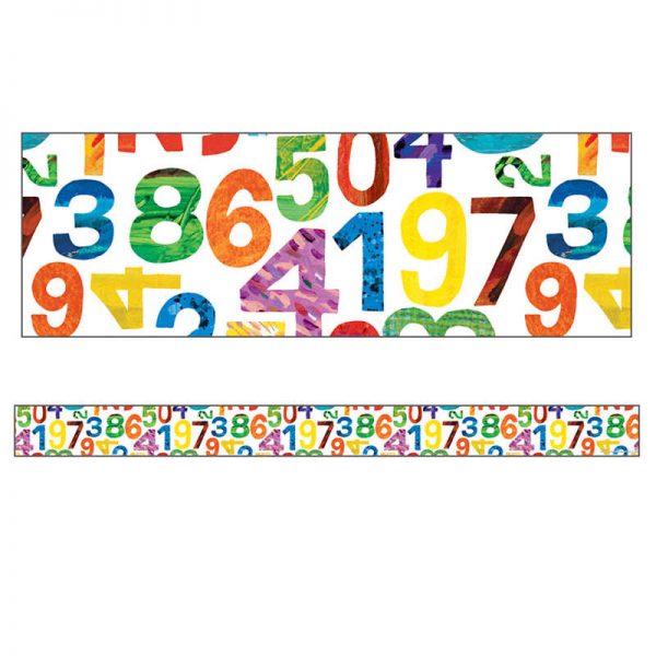 Carson Dellosa Education World of Eric Carle™ Numbers Straight Border, 36 Feet Per Pack, 6 Packs