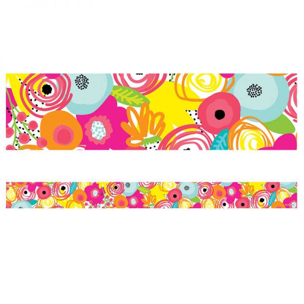 Schoolgirl Style™ Simply Stylish Tropical Floral Straight Border, 36'