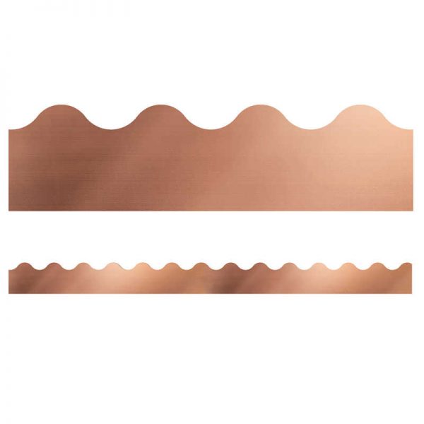 Carson Dellosa Education Sparkle + Shine Rose Gold Foil Scalloped Border, 39'