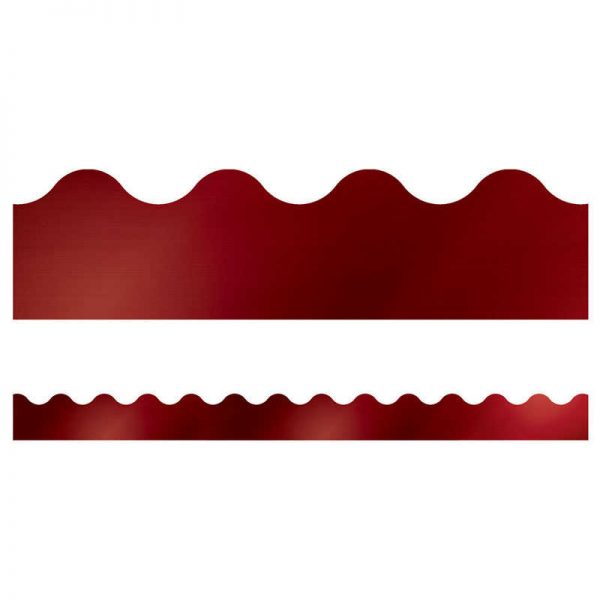 Carson Dellosa Education Sparkle + Shine Cherry Foil Scalloped Border, 39'