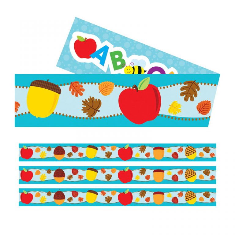 Carson Dellosa Education Back to School/Fall Two-Sided Straight Borders, 36 Feet Per Pack, 3 Packs