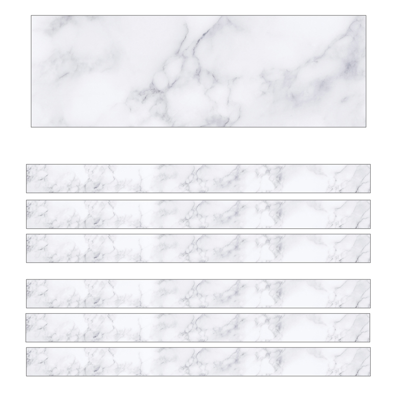 Schoolgirl Style™ Simply Boho Marble Straight Borders, 36 Feet Per Pack, 6 Packs
