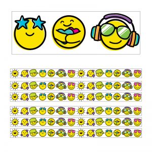 Carson Dellosa Education Kind Vibes Smiley Faces Straight Borders, 36 Feet Per Pack, 6 Packs