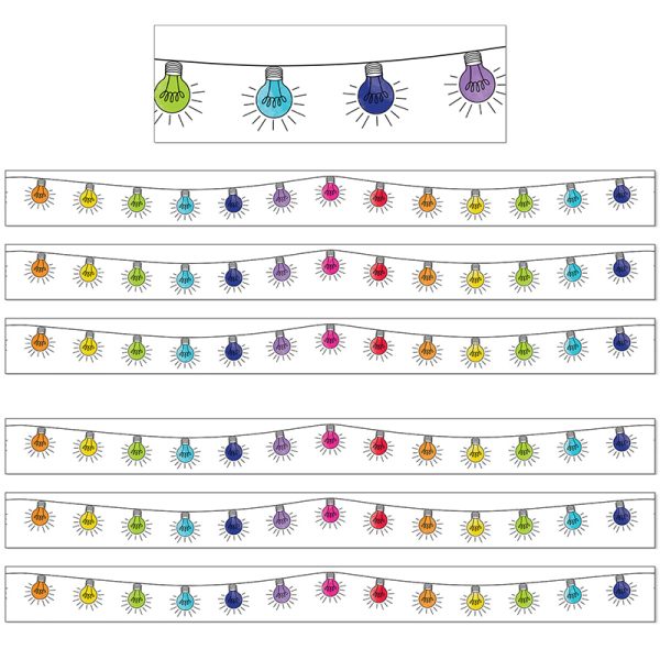 Schoolgirl Style™ Light Bulb Moments Light Bulbs Straight Border, 36 Feet Per Pack, 6 Packs