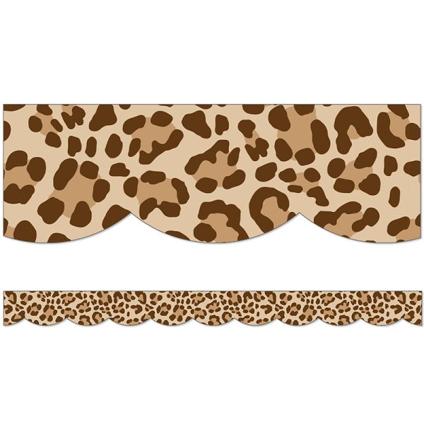 Schoolgirl Style™ Simply Safari Leopard Scalloped Border, 39 Feet