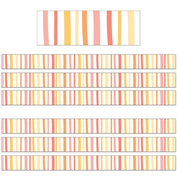 Schoolgirl Style™ Simply Safari Zebra Stripe Straight Border, 36 Feet Per Pack, 6 Packs