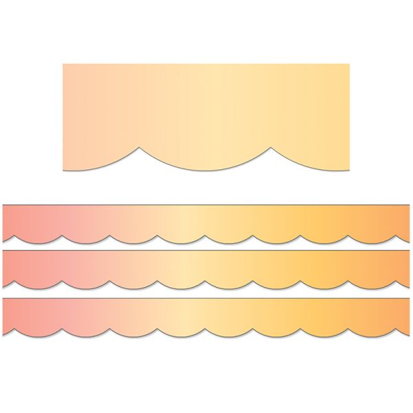 Schoolgirl Style™ Simply Safari Safari Sunset Scalloped Border, 39 Feet Per Pack, 3 Packs