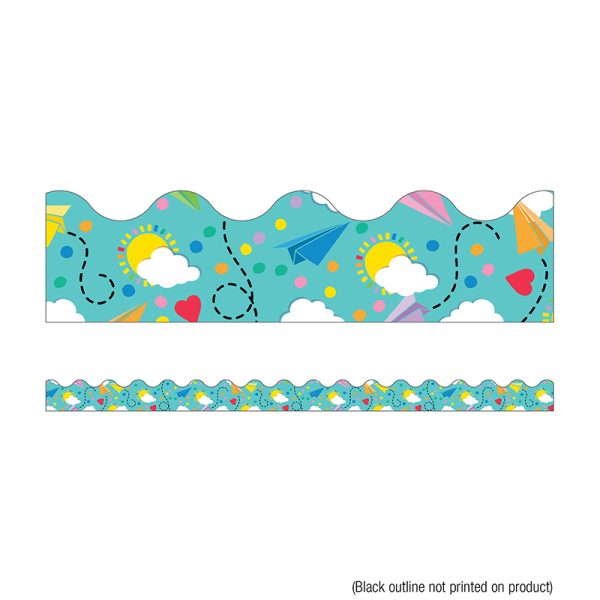 Carson Dellosa Education Paper Airplanes Scalloped Border