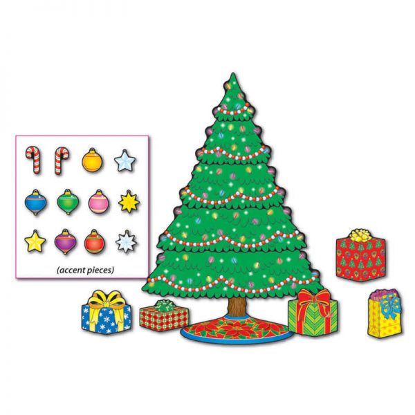 Carson Dellosa Education Christmas Tree Mini Bulletin Board Set, 51 Pieces