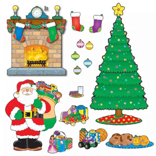 Carson Dellosa Education Christmas Scene Bulletin Board Set