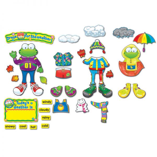 Carson Dellosa Education Weather Frog Bulletin Board Set, Grade PK-3