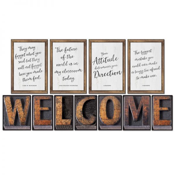 Schoolgirl Style™ Industrial Chic Welcome Bulletin Board Set
