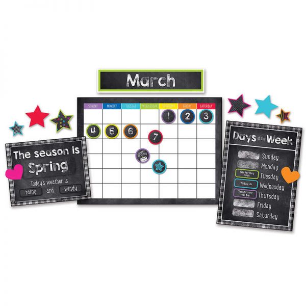 Schoolgirl Style™ Stars Calendar Bulletin Board Set