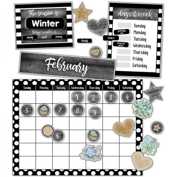 Schoolgirl Style™ Simply Stylish Calendar Bulletin Board Set, 100 Pieces