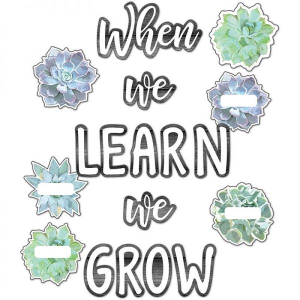 Schoolgirl Style™ Simply Stylish When We Learn We Grow Bulletin Board Set, 50 Pieces