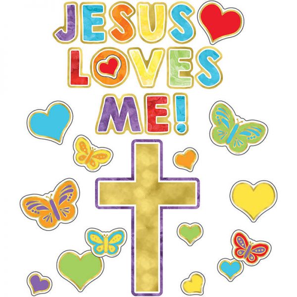 Carson Dellosa Education Jesus Loves Me! Bulletin Board Set, 30 Pieces