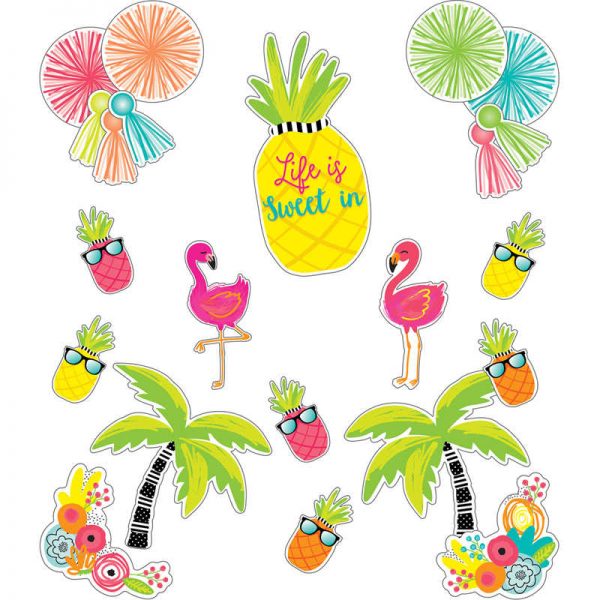 Schoolgirl Style™ Simply Stylish Tropical Life Is Sweet Bulletin Board Set, 25 Pieces