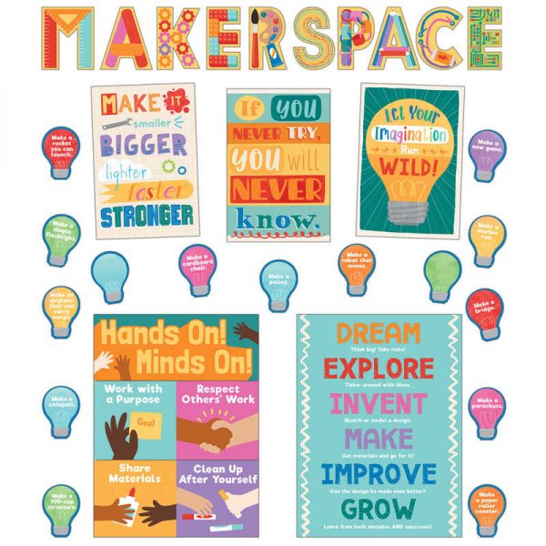 Carson Dellosa Education Makerspace Bulletin Board Set, 33 Pieces