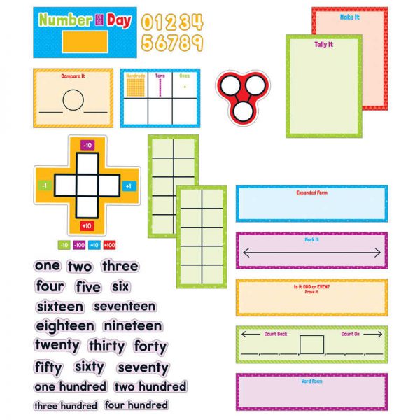 Carson Dellosa Education Number of the Day Bulletin Board Set, 84 Pieces